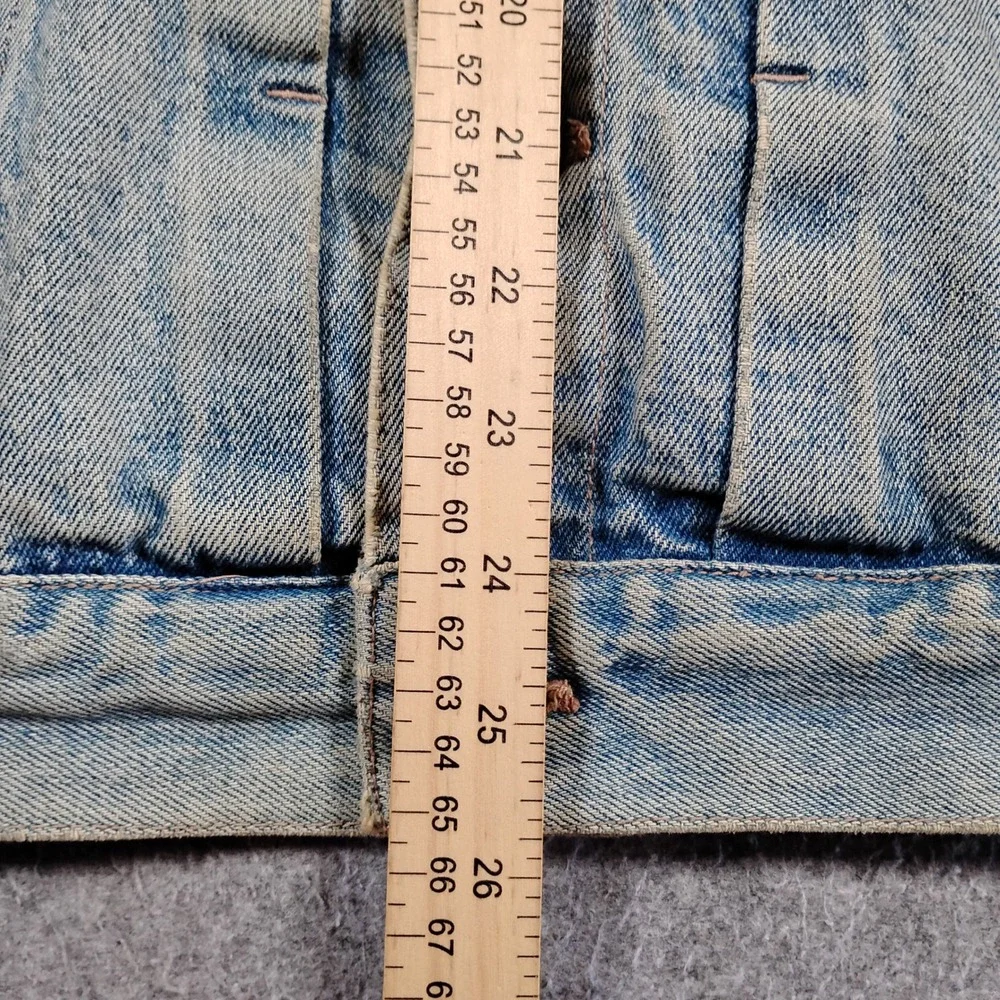 Vintage Katana Jeans Denim Trucker Jacket Light Wash Blue Mens Size Medium‎ M